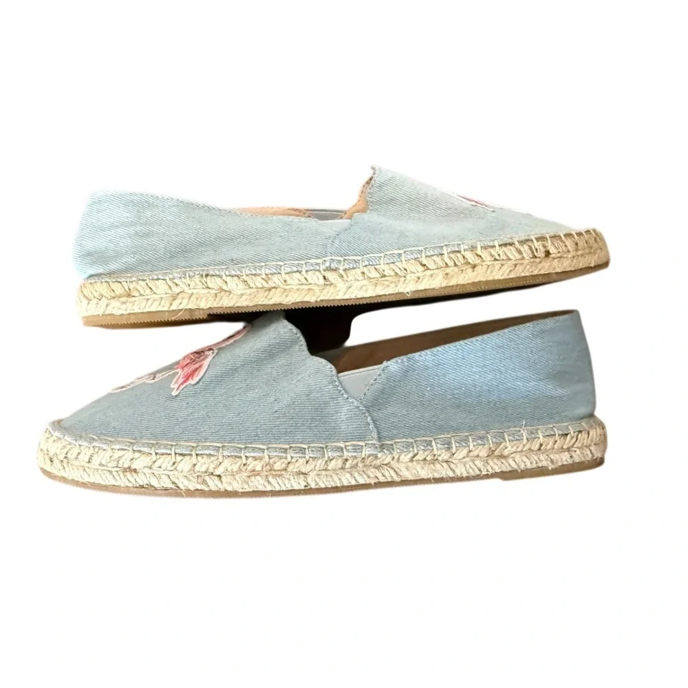 Charlie Paige Blue Flamingo Espadrilles-NWOT Size 7